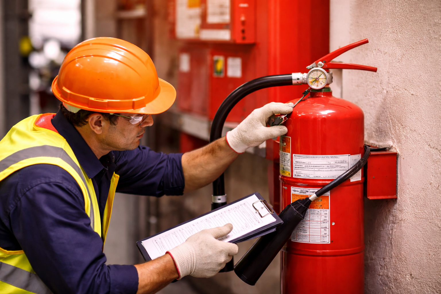 Fire extinguisher inspection